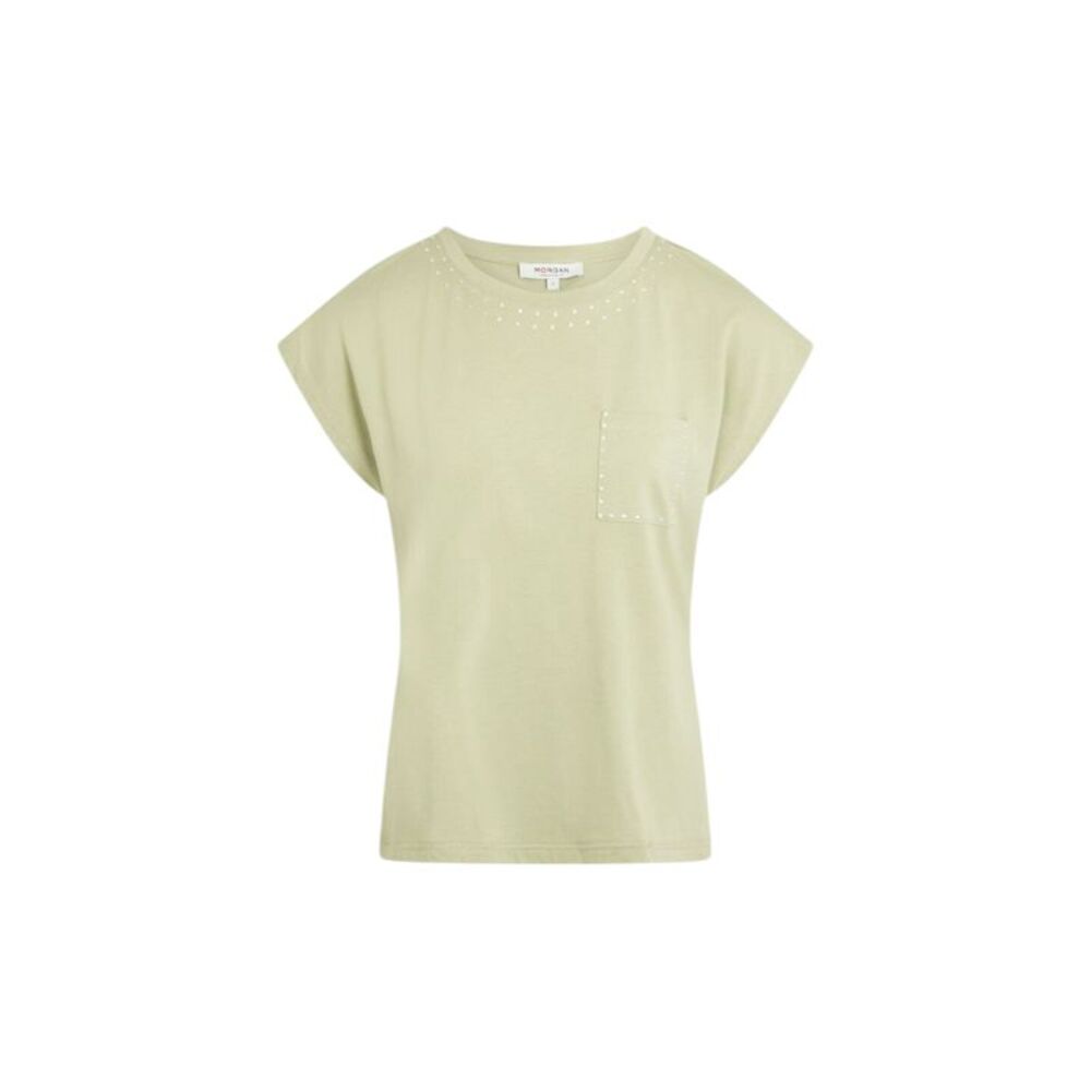 Morgan De Toi Short Sleeve Crystal TShirt Women green Shirts